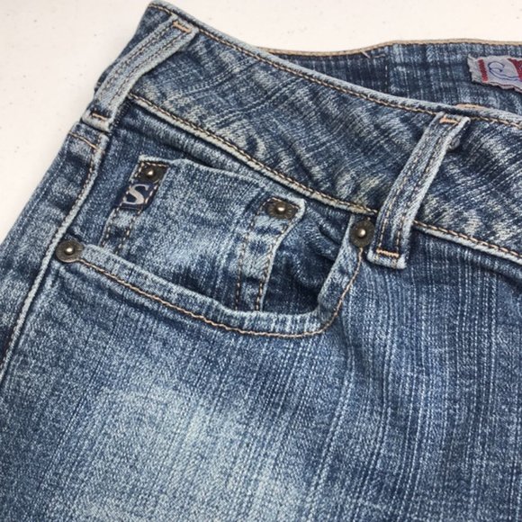 MADE IN CANADA 🇨🇦 EARLY VINTAGE SILVER FLARE BOOTS JEANS 30x33 ⭐️ - Picture 4 of 15